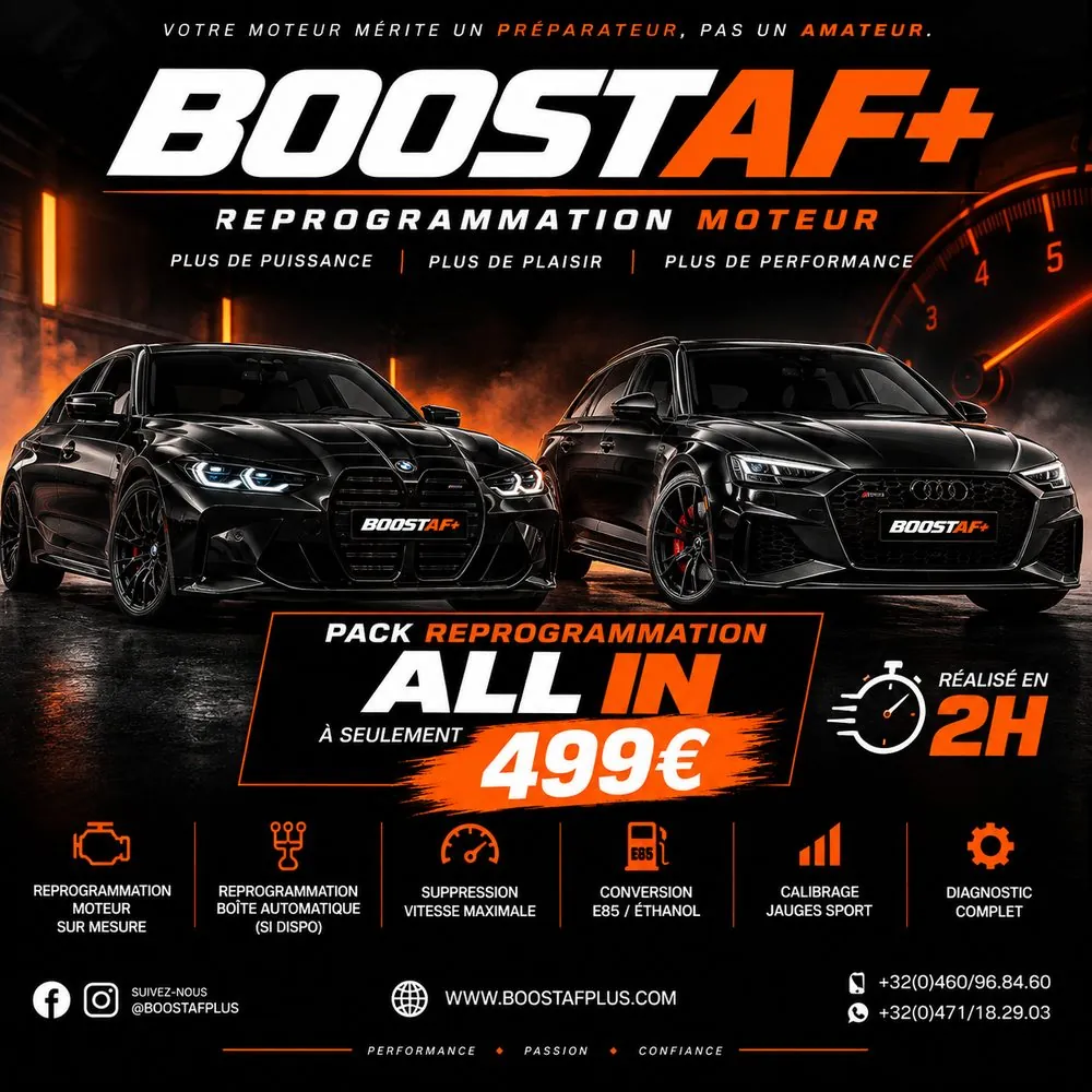 BoostAF+ — Reprogrammation moteur, Pack ALL IN 499 €